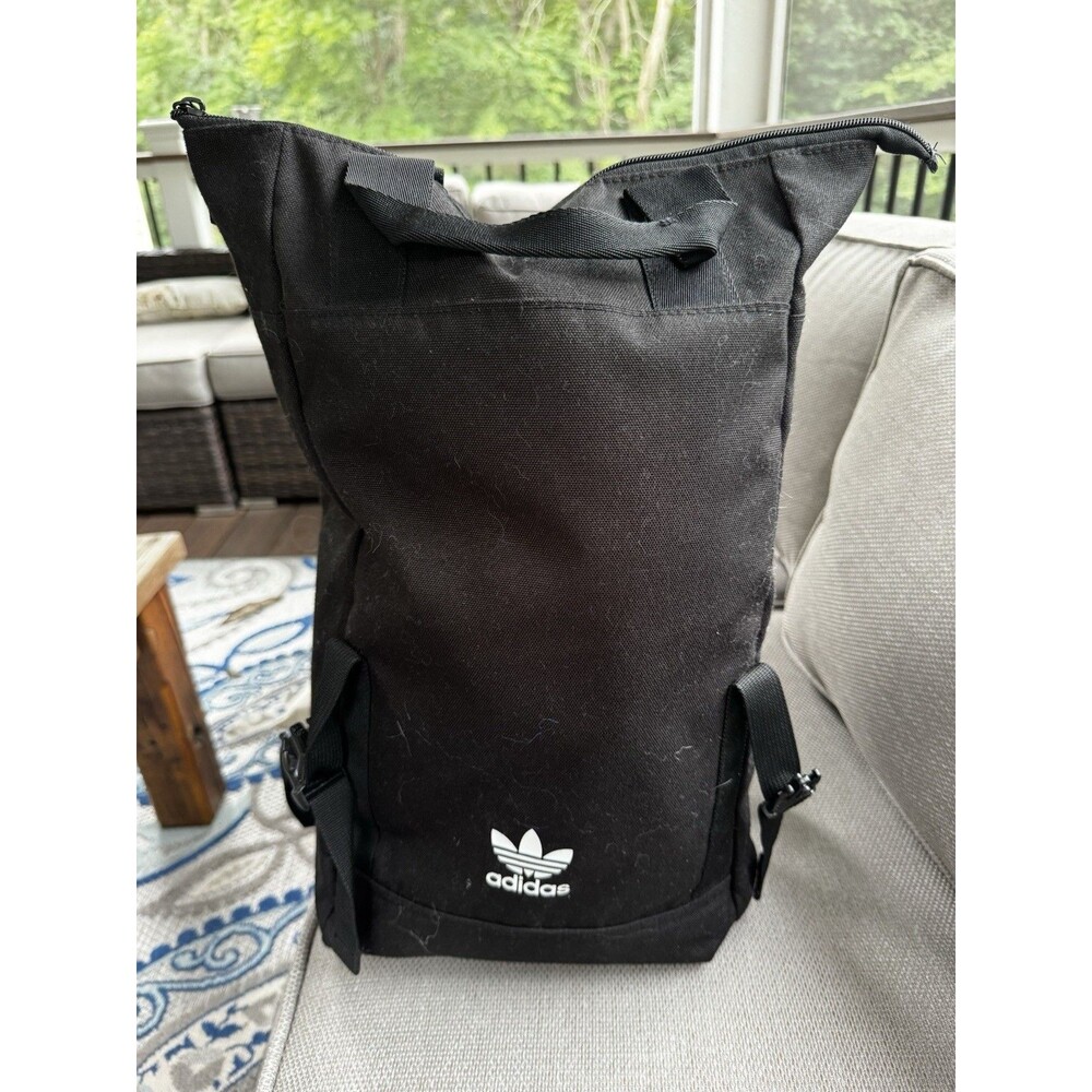 Adidas Original Zip Top Backpack In black